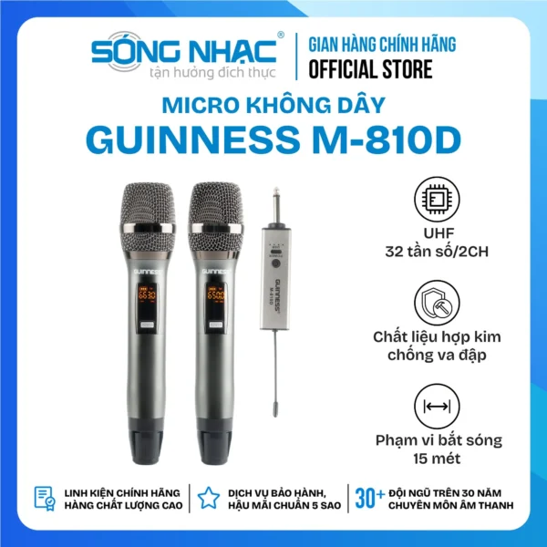 Bộ 2 Micro Karaoke GUINNESS M - 810D