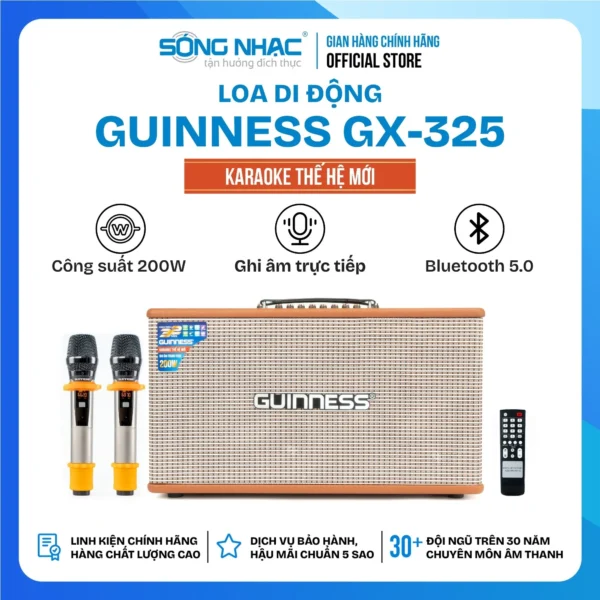 Loa xách tay GUINNESS GX - 325 KARAOKE THẾ HỆ MỚI