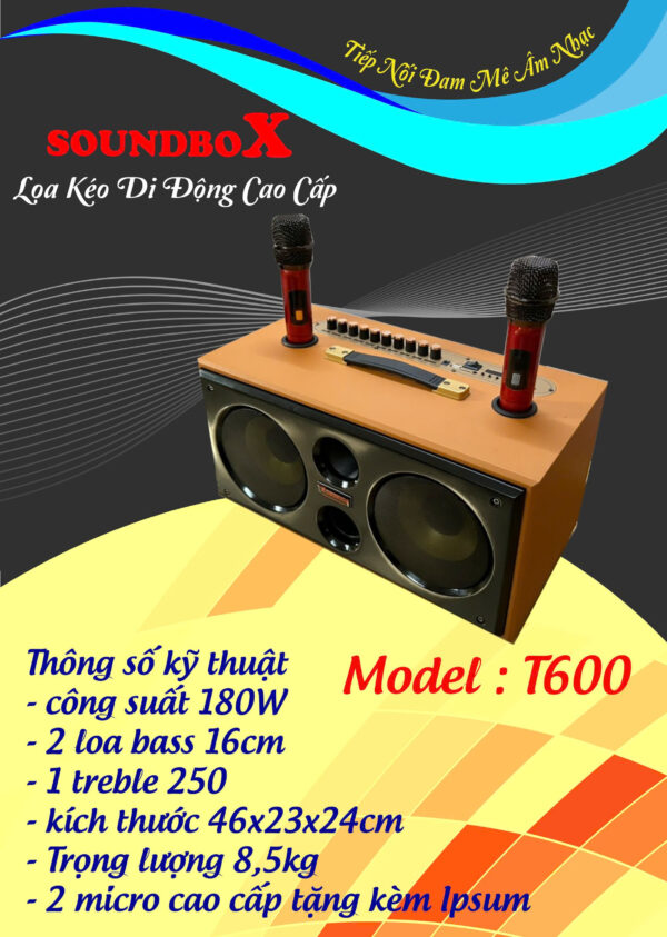 Loa Kéo, Loa Di Động SoundBox T600