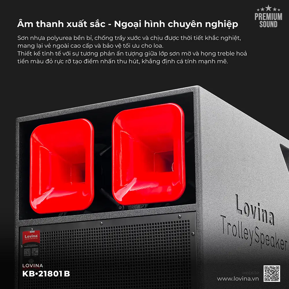 Loa karaoke di động Lovina KB-21801B - Hình ảnh 5