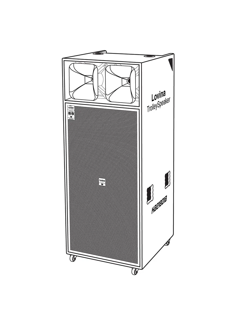 Loa karaoke di động Lovina KB-21801B - Hình ảnh 11