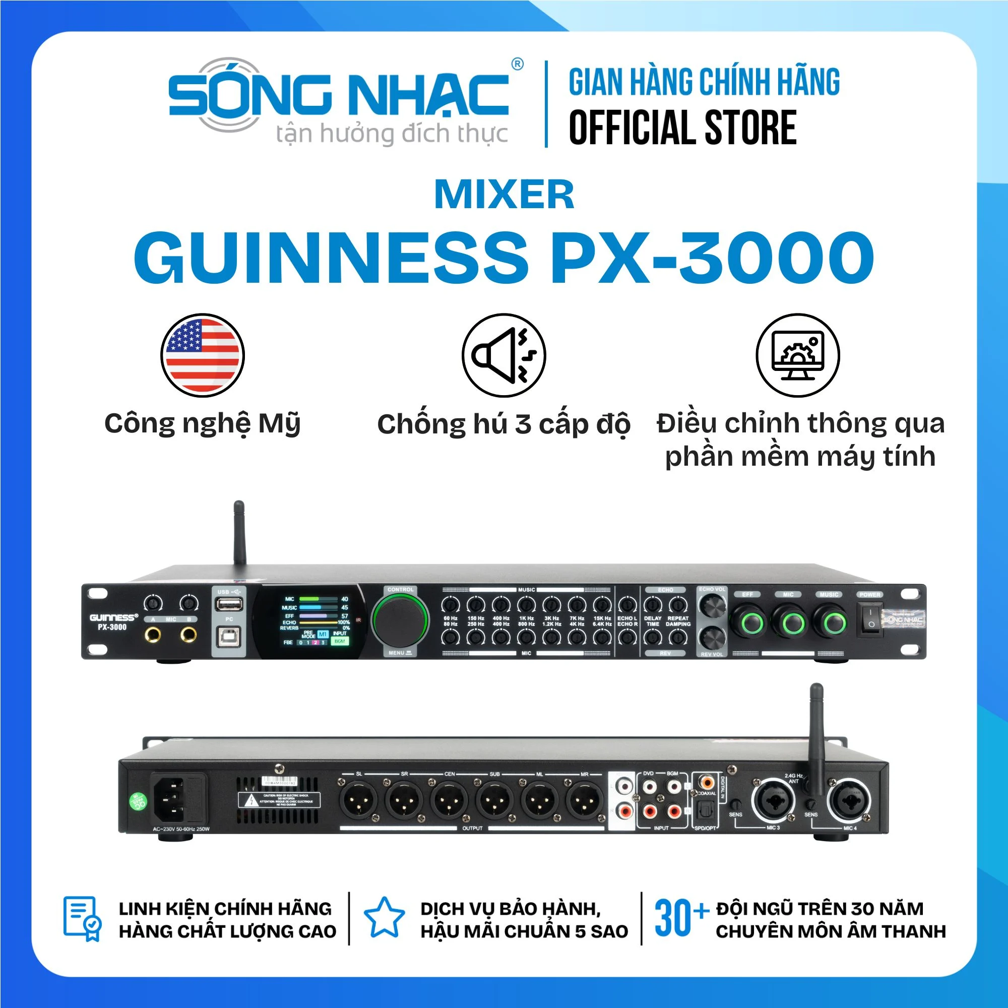 Mixer số GUINNESS PX - 3000
